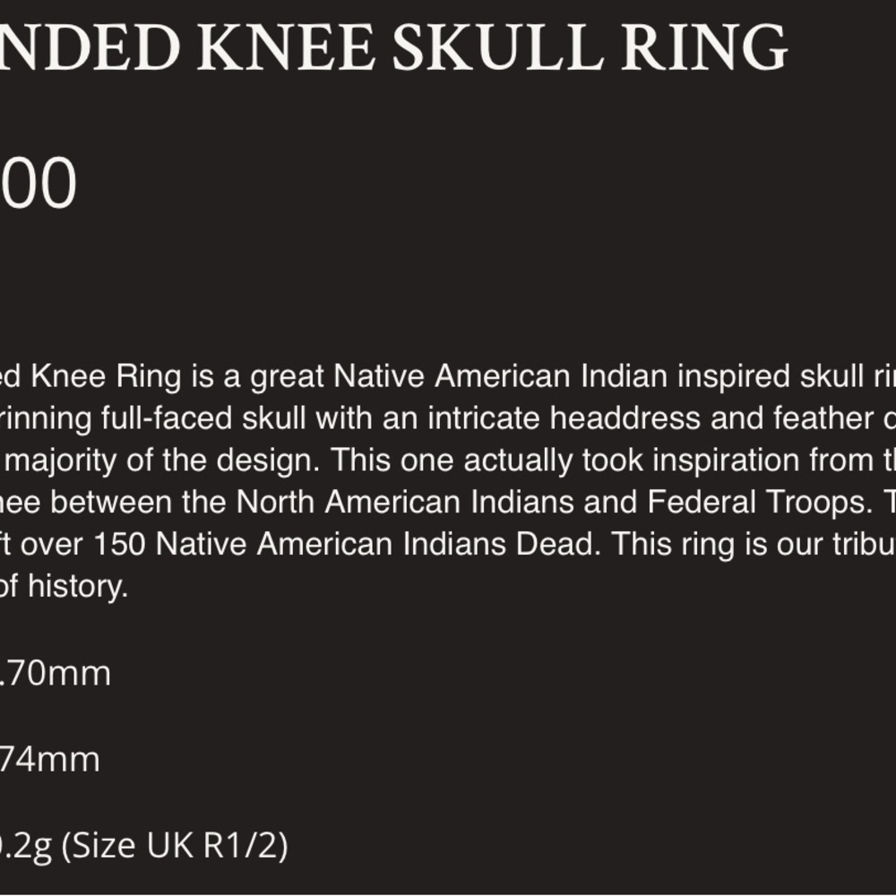 Crazy Pig Designs Ring - Wounded Knee - Picture 5 of 5